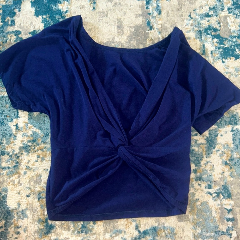 Cute spiral blue short-sleeve